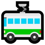 Émoji 🚎 Trolleybus sur Microsoft Windows 10 Fall Creators Update.