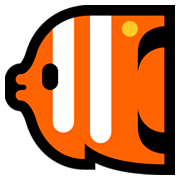 Emoji 🐠 Pesce Tropicale su Microsoft Windows 10 Fall Creators Update.