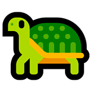 Emoji 🐢 Tartaruga su Microsoft Windows 10 Fall Creators Update.