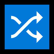 Emoji 🔀 Pulsante Di Riproduzione Casuale su Microsoft Windows 10 Fall Creators Update.