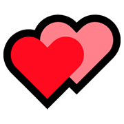 💕 Emoji Dois Corações na Microsoft Windows 10 Fall Creators Update.