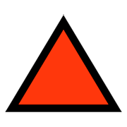 Emoji 🔺 Triangolo Rosso Con Punta Verso L’alto su Microsoft Windows 10 Fall Creators Update.