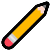 Émoji ✐ Crayon pointant vers le bas à droite sur Microsoft Windows 10 Fall Creators Update.