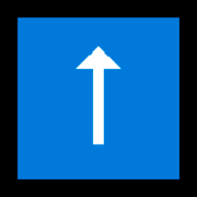 Emoji ⬆️ Freccia Rivolta Verso L’alto su Microsoft Windows 10 Fall Creators Update.