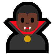 🧛🏿 Emoji Vampiro: Tono De Piel Oscuro en Microsoft Windows 10 Fall Creators Update.
