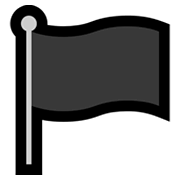 🏴 Emoji Bandeira Preta na Microsoft Windows 10 Fall Creators Update.