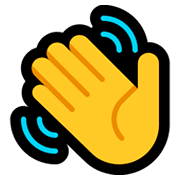 👋 Emoji winkende Hand Microsoft Windows 10 Fall Creators Update.