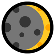 Emoji 🌒 Luna Crescente su Microsoft Windows 10 Fall Creators Update.