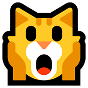 Emoji 🙀 Gatto Esterrefatto su Microsoft Windows 10 Fall Creators Update.