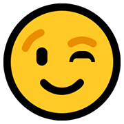 Emoji 😉 Faccina Che Fa L’occhiolino su Microsoft Windows 10 Fall Creators Update.