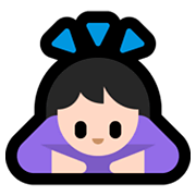 🙇🏻‍♀️ Emoji Mujer Haciendo Una Reverencia: Tono De Piel Claro en Microsoft Windows 10 Fall Creators Update.