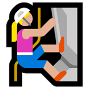 🧗🏼‍♀️ Emoji Mujer Escalando: Tono De Piel Claro Medio en Microsoft Windows 10 Fall Creators Update.