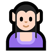 Emoji 🧝🏻‍♀️ Elfo Donna: Carnagione Chiara su Microsoft Windows 10 Fall Creators Update.