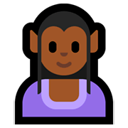 🧝🏾‍♀️ Emoji Elfe: mitteldunkle Hautfarbe Microsoft Windows 10 Fall Creators Update.