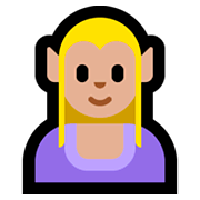 🧝🏼‍♀️ Emoji Elfa: Pele Morena Clara na Microsoft Windows 10 Fall Creators Update.