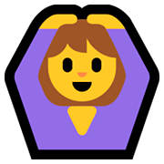 Emoji 🙆‍♀️ Donna Con Gesto OK su Microsoft Windows 10 Fall Creators Update.