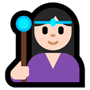 Emoji 🧙🏻‍♀️ Maga: Carnagione Chiara su Microsoft Windows 10 Fall Creators Update.