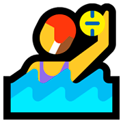 🤽‍♀️ Emoji Mulher Jogando Polo Aquático na Microsoft Windows 10 Fall Creators Update.