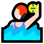 🤽🏻‍♀️ Emoji Mulher Jogando Polo Aquático: Pele Clara na Microsoft Windows 10 Fall Creators Update.