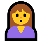 🙎‍♀️ Emoji Mujer Haciendo Pucheros en Microsoft Windows 10 Fall Creators Update.