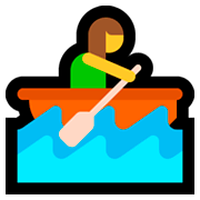 Emoji 🚣‍♀️ Donna In Barca A Remi su Microsoft Windows 10 Fall Creators Update.