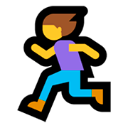 Emoji 🏃‍♀️ Donna Che Corre su Microsoft Windows 10 Fall Creators Update.