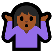 🤷🏾‍♀️ Emoji schulterzuckende Frau: mitteldunkle Hautfarbe Microsoft Windows 10 Fall Creators Update.