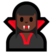 🧛🏿‍♀️ Emoji Vampiresa: Tono De Piel Oscuro en Microsoft Windows 10 Fall Creators Update.