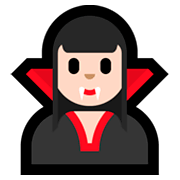 Emoji 🧛🏻‍♀️ Vampira: Carnagione Chiara su Microsoft Windows 10 Fall Creators Update.