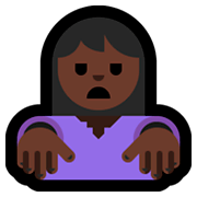 🧟🏿‍♀️ Emoji Zombi Mujer: Tono De Piel Oscuro en Microsoft Windows 10 Fall Creators Update.