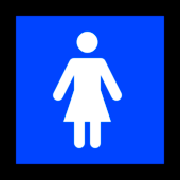 Émoji 🚺 Symbole Toilettes Femmes sur Microsoft Windows 10 Fall Creators Update.