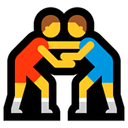 Emoji 🤼 Persone Che Fanno La Lotta su Microsoft Windows 10 Fall Creators Update.