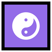 Emoji ☯️ Yin E Yang su Microsoft Windows 10 Fall Creators Update.