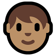 Emoji 🧑🏽 Persona: Carnagione Olivastra su Microsoft Windows 10 May 2019 Update.