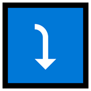 Émoji ⤵️ Flèche Courbe Bas sur Microsoft Windows 10 May 2019 Update.