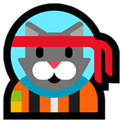 Emoji 🐱‍🚀 Astro gatto su Microsoft Windows 10 May 2019 Update.