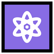 Emoji ⚛️ Simbolo Dell’atomo su Microsoft Windows 10 May 2019 Update.