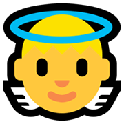 👼 Emoji Bebé ángel en Microsoft Windows 10 May 2019 Update.