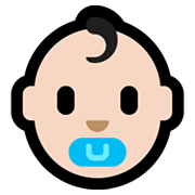 👶🏻 Emoji Bebé: Tono De Piel Claro en Microsoft Windows 10 May 2019 Update.