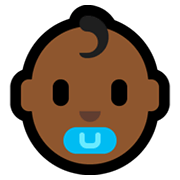 👶🏾 Emoji Baby: mitteldunkle Hautfarbe Microsoft Windows 10 May 2019 Update.