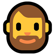 Emoji 🧔 Uomo Con La Barba su Microsoft Windows 10 May 2019 Update.
