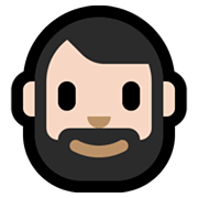 Emoji 🧔🏻 Uomo Con La Barba: Carnagione Chiara su Microsoft Windows 10 May 2019 Update.