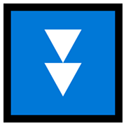 ⏬ Emoji Triángulo Doble Hacia Abajo en Microsoft Windows 10 May 2019 Update.