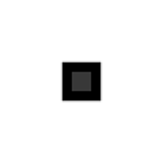 ▪️ Emoji Quadrado Preto Pequeno na Microsoft Windows 10 May 2019 Update.
