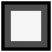 🔲 Emoji schwarze quadratische Schaltfläche Microsoft Windows 10 May 2019 Update.