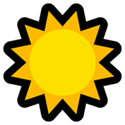 Emoji ☀️ Sole su Microsoft Windows 10 May 2019 Update.