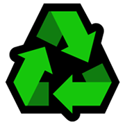 Emoji ♻️ Simbolo Del Riciclaggio su Microsoft Windows 10 May 2019 Update.