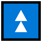 Emoji ⏫ Pulsante Doppia Freccia In Alto su Microsoft Windows 10 May 2019 Update.