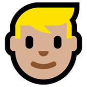 Émoji 👱🏼‍♂️ Homme Blond : Peau Moyennement Claire sur Microsoft Windows 10 May 2019 Update.