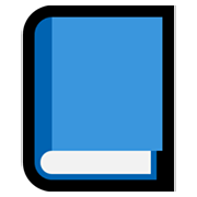 📘 Emoji blaues Buch Microsoft Windows 10 May 2019 Update.